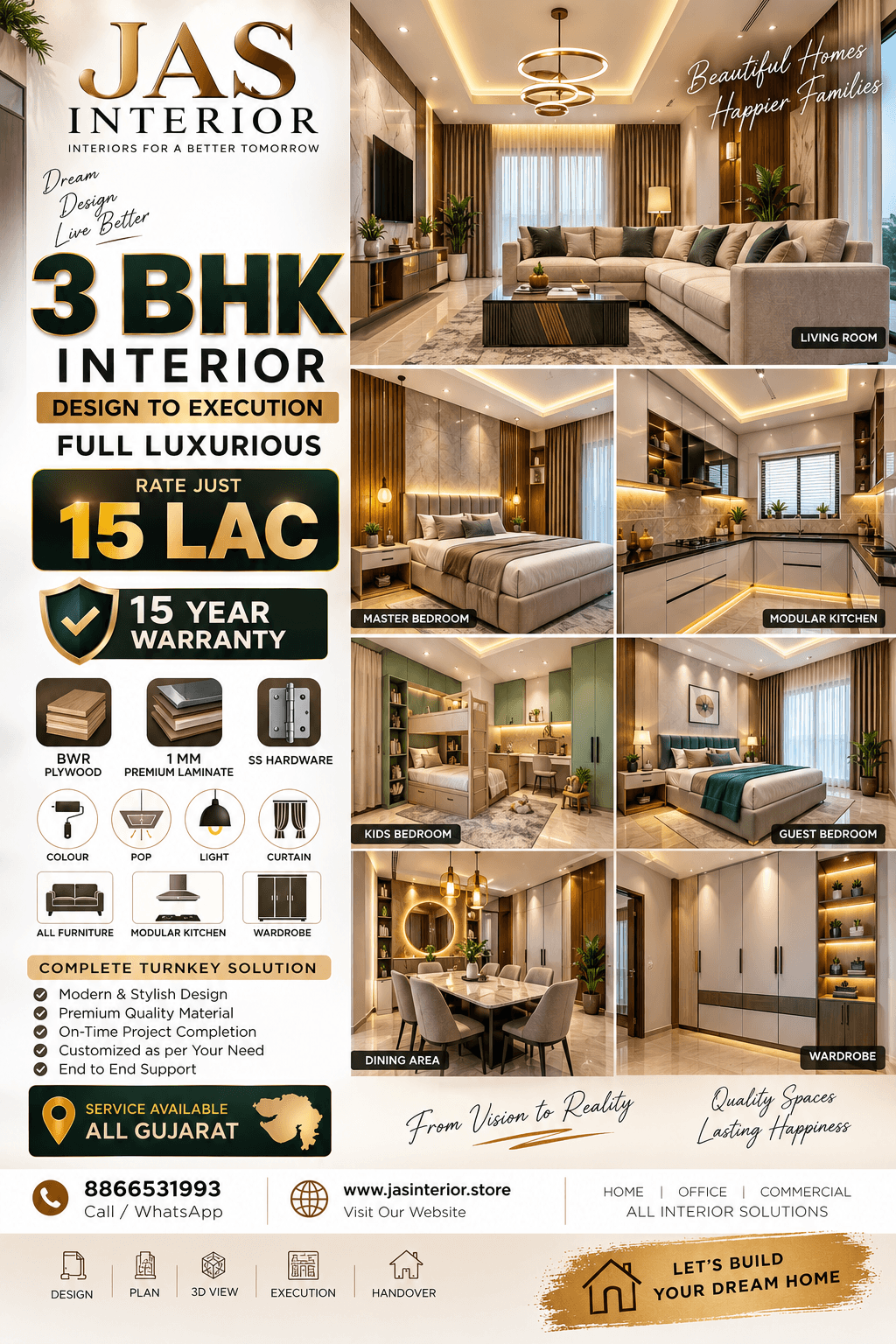 3 BHK Interior Package